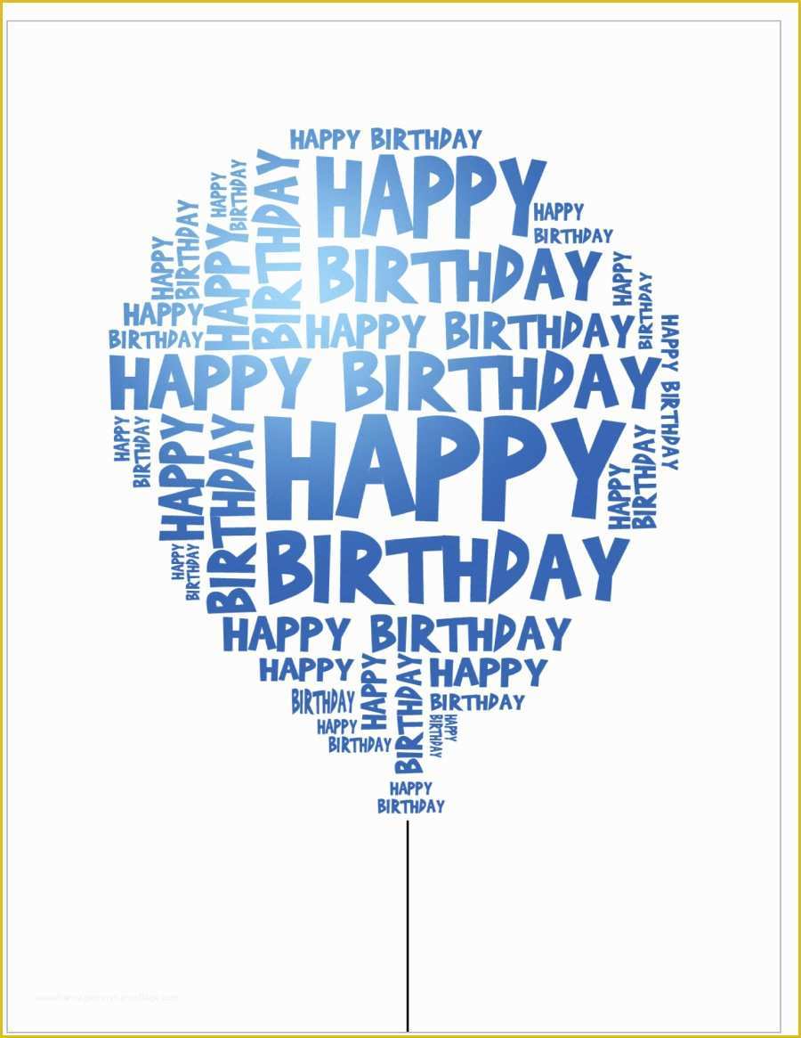 Birthday Wishes Templates Free Download Of 40 Free Birthday Card Templates Template Lab