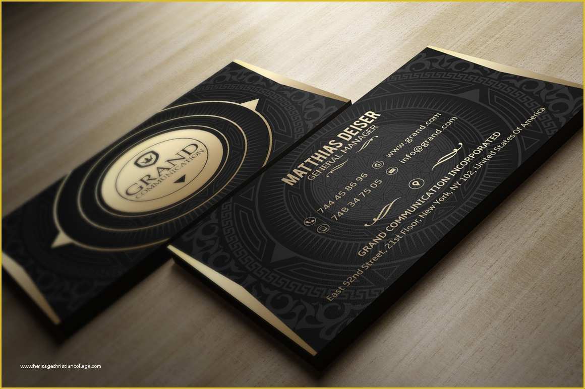 Black and Gold Business Card Templates Free Of 25 Gold Business Cards Bundle On Behance