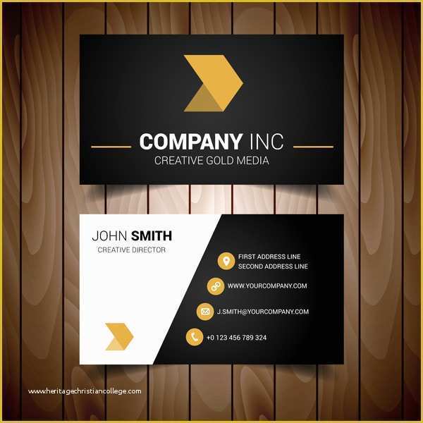 Black and Gold Business Card Templates Free Of Black and Gold Minimal Business Card Free Vector In Adobe