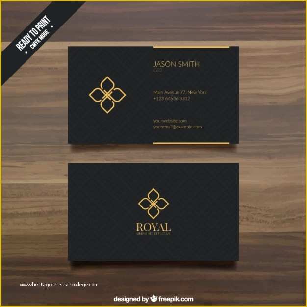 Black and Gold Business Card Templates Free Of Black Business Card Template Vector