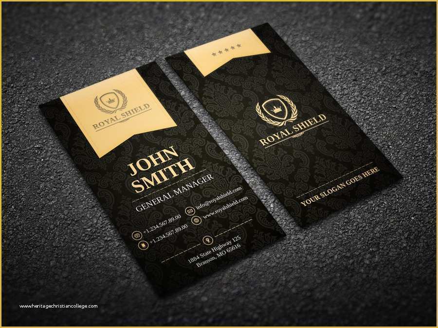 Black and Gold Business Card Templates Free Of Elegant Gold and Black Business Card Business Card