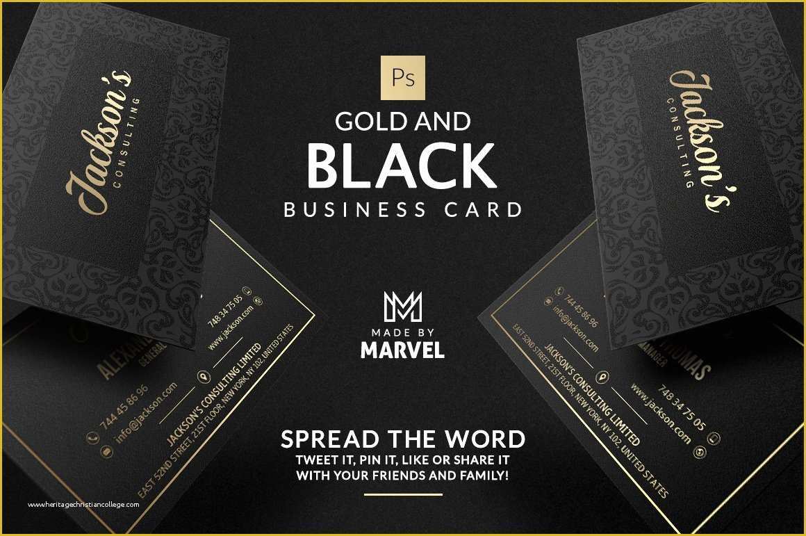 Black and Gold Business Card Templates Free Of Gold and Black Business Card Business Card Templates