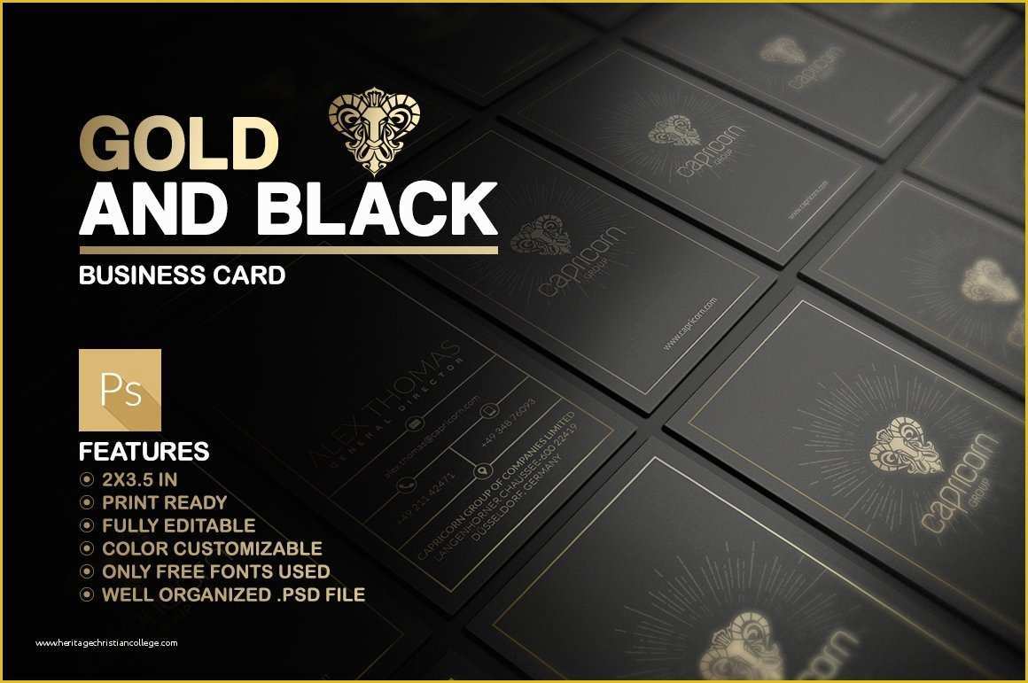 Black and Gold Business Card Templates Free Of Gold and Black Business Card Business Card Templates