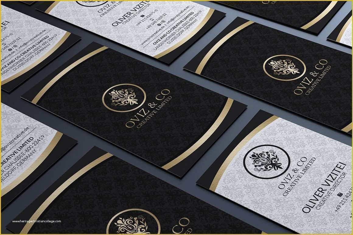 Black and Gold Business Card Templates Free Of Gold and Black Business Card Business Card Templates