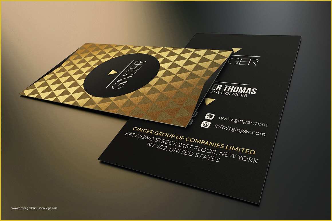 Black and Gold Business Card Templates Free Of Gold and Black Business Card Template On Behance