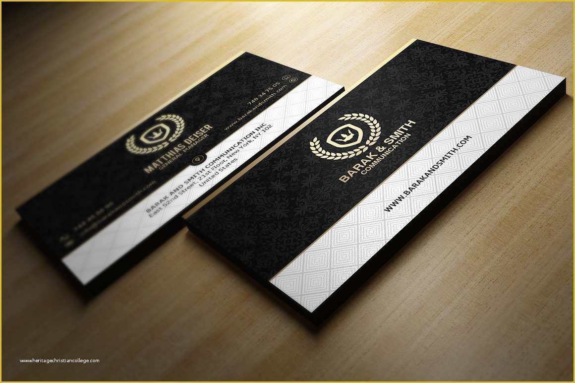 Black and Gold Business Card Templates Free Of Golden Business Card O