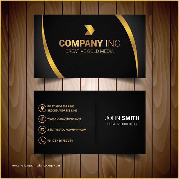 Black and Gold Business Card Templates Free Of Vector Gold for Free About 869 Vector Gold