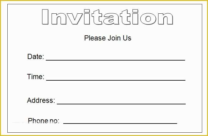 Black and White Invitation Templates Free Download Of 27 Best Blank Invitation Templates Psd Ai