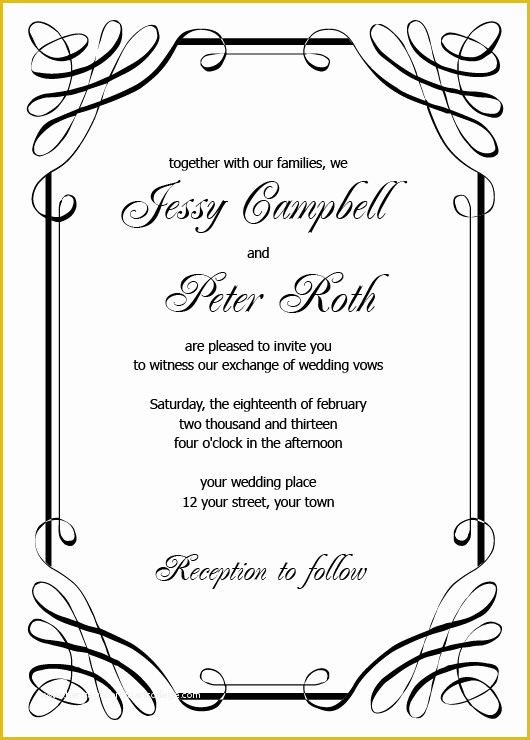 Black And White Invitation Templates Free Download Of 30 Free Printable 