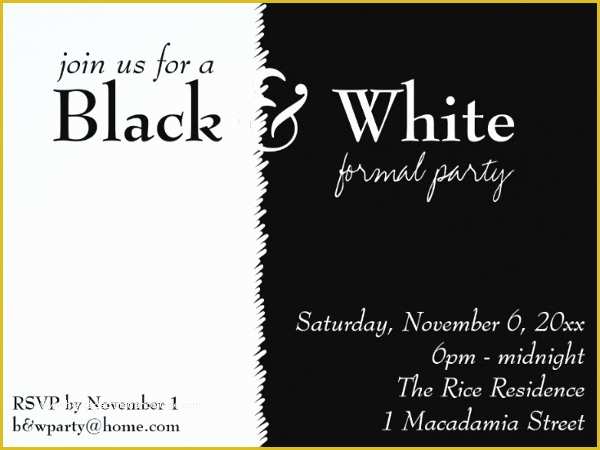 Black and White Invitation Templates Free Download Of 7 Black and White Party Invitation Designs & Templates