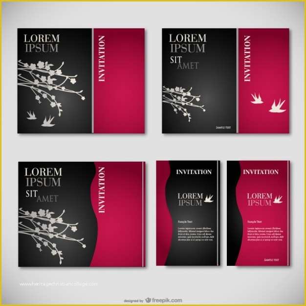 Black and White Invitation Templates Free Download Of Black and Red Invitation Template Vector