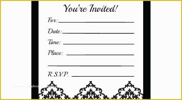 Black and White Invitation Templates Free Download Of Black and White Invitation Template Free Pink and Black