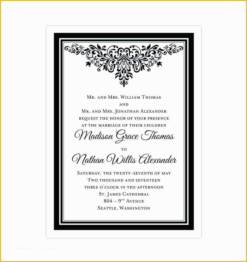 Black and White Invitation Templates Free Download Of Black and White Invitation Template Free Pink and Black