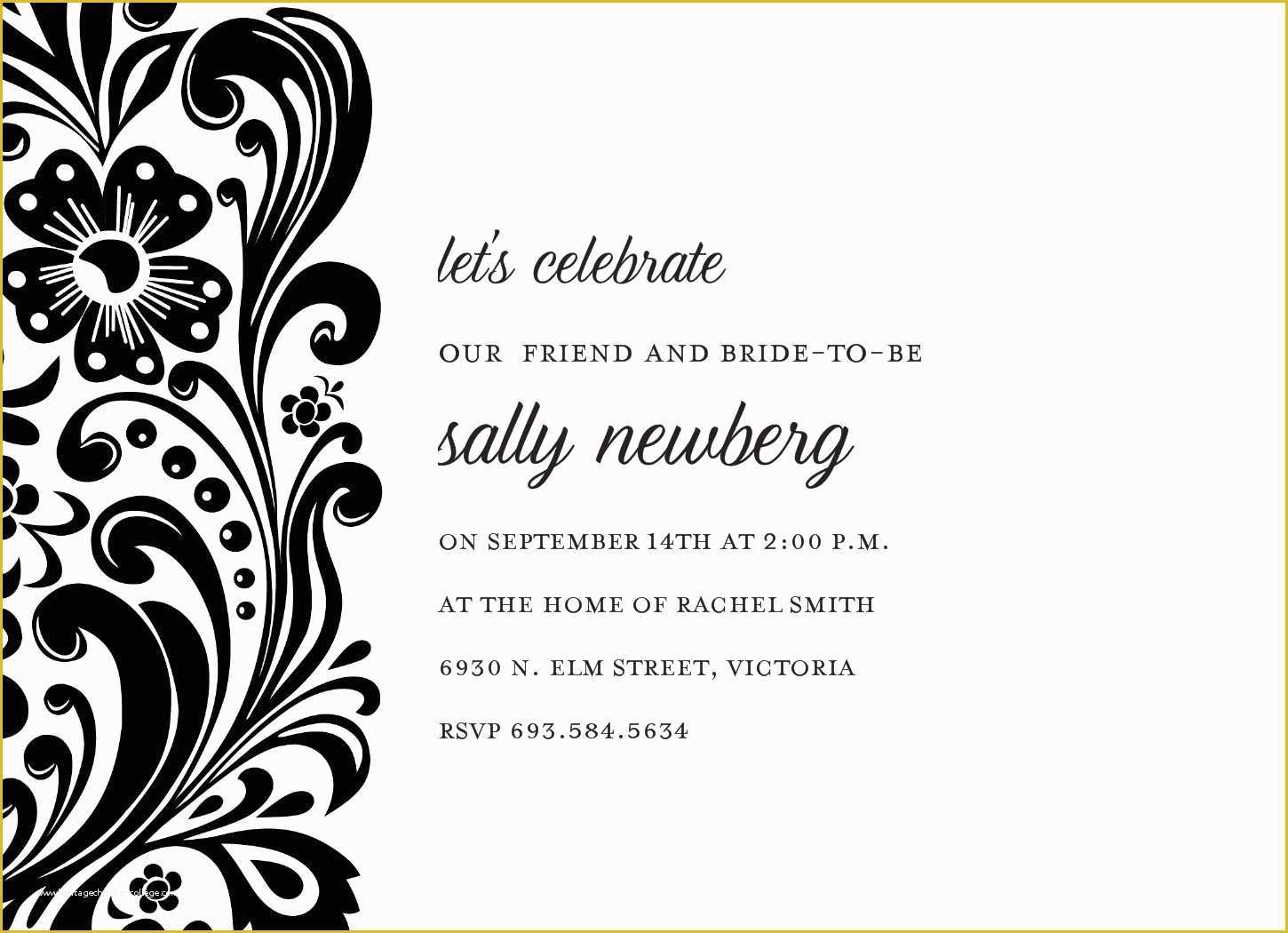 Black and White Invitation Templates Free Download Of Black and White Party Invitation Template