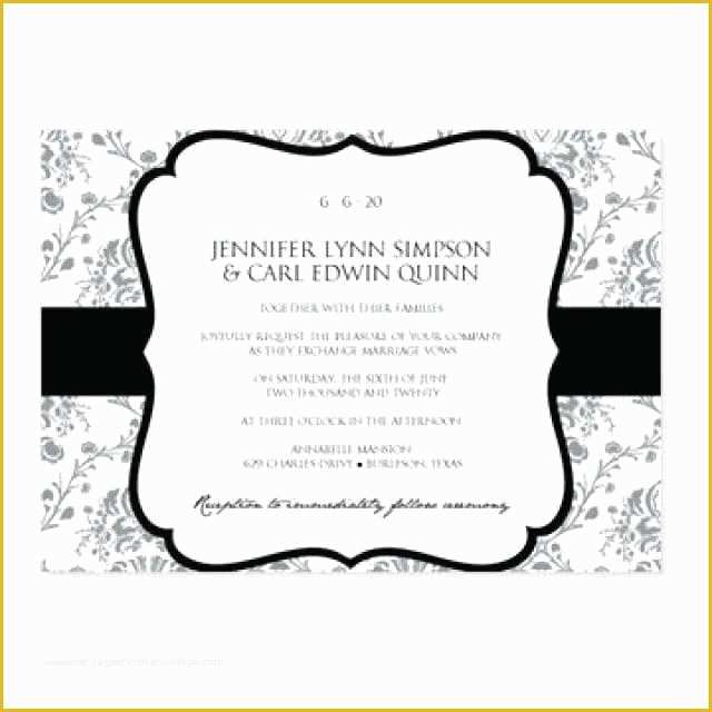 Black and White Invitation Templates Free Download Of Black and White Striped Wedding Invitations Best Modern