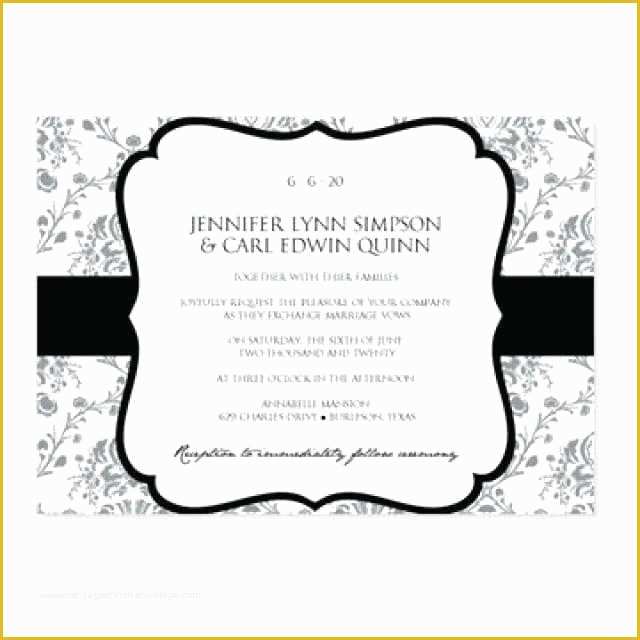 Black and White Invitation Templates Free Download Of Black and White Striped Wedding Invitations Best Modern
