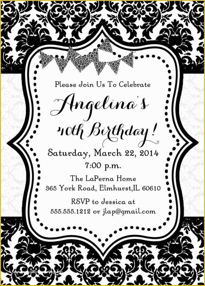 Black And White Invitation Templates Free Download Of Bridal Shower 