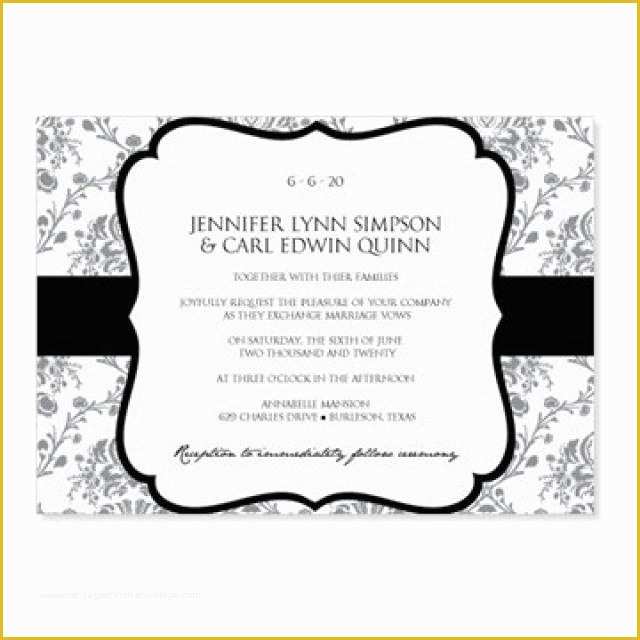 Black and White Invitation Templates Free Download Of Instant Download Wedding Invitation Template Victorian