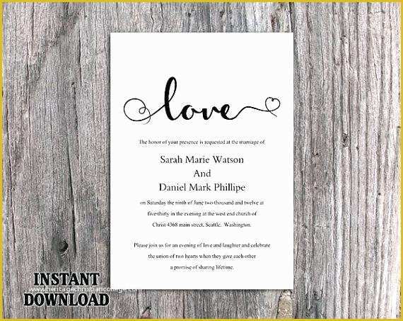  Black And White Invitation Templates Free Download Of Wedding 