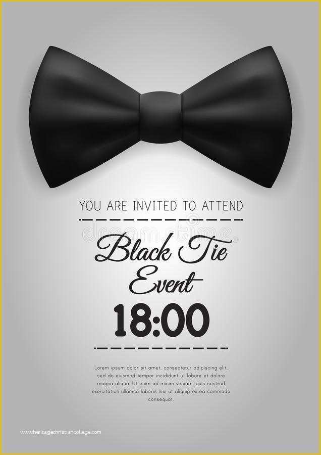 Black Tie event Invitation Free Template Of A4 Elegant Black Tie event Invitation Template Stock