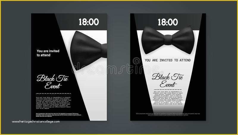 Black Tie event Invitation Free Template Of A4 Elegant Black Tie event Invitation Template Stock