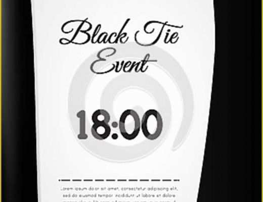Black Tie event Invitation Free Template Of A4 Elegant Black Tie event Invitation Template Stock