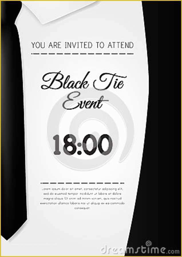 38 Black Tie event Invitation Free Template