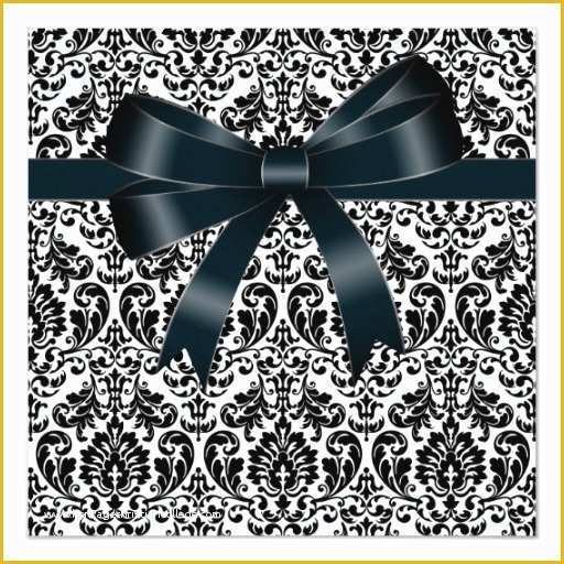 Black Tie event Invitation Free Template Of Black Damask Bow Black Tie Party event Template Invitation