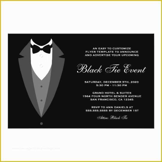 Black Tie event Invitation Free Template Of Black Tie event Flyer Template
