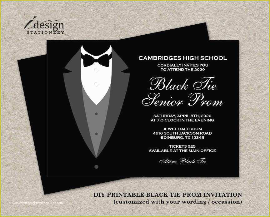 Black Tie event Invitation Free Template Of Black Tie event Invitation Free Template Inspirational