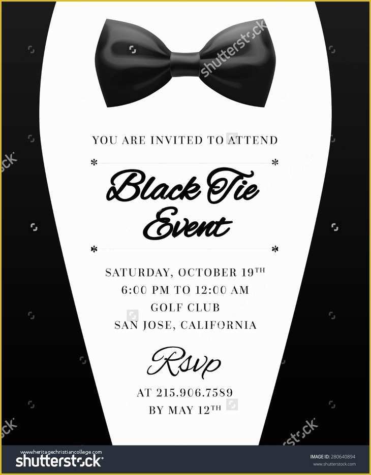 Black Tie event Invitation Free Template Of Black Tie Invitation Template Free Templates Resume