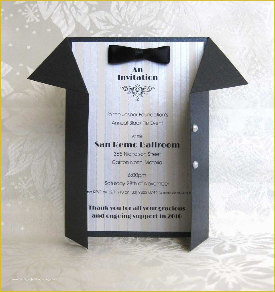 Black Tie event Invitation Free Template Of Black Tie Invitation Templates