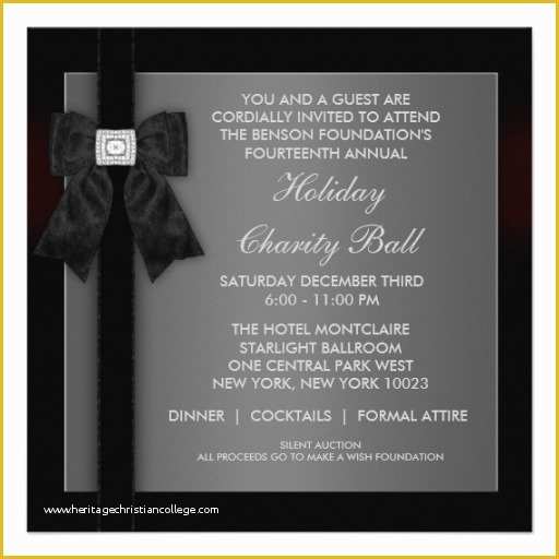 Black Tie event Invitation Free Template Of Corporate Black Tie event formal Template 5 25x5 25 Square