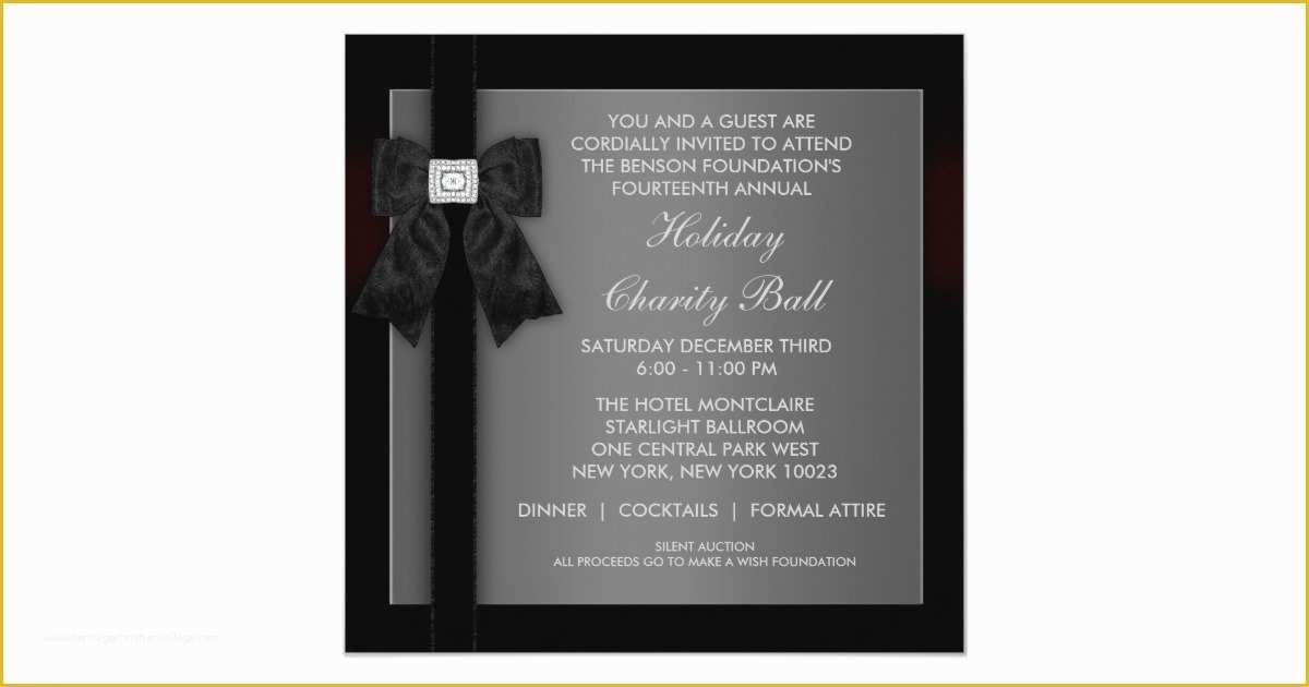 Black Tie event Invitation Free Template Of Corporate Black Tie event formal Template Invitation