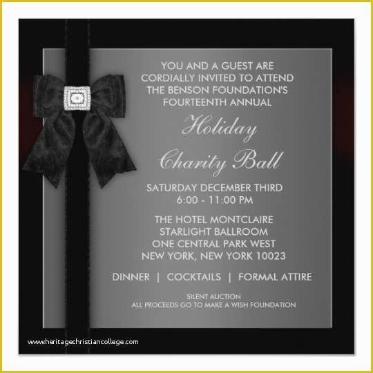 Black Tie event Invitation Free Template Of Corporate Black Tie event formal Template