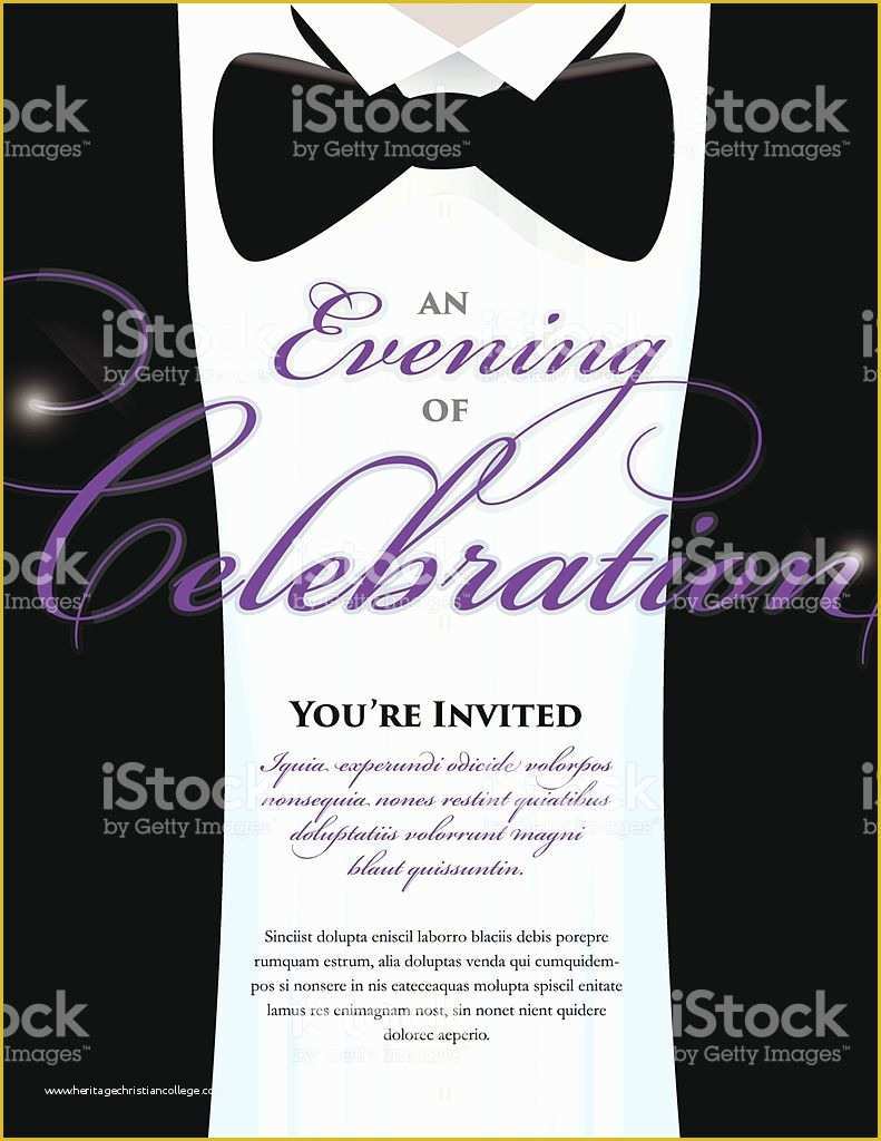 Black Tie event Invitation Free Template Of Elegant Invitation Design Template with Sample Text Design