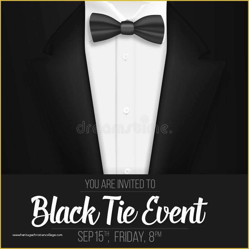 Black Tie event Invitation Free Template Of Realistic Vector Black Suit Black Tie event Invitation