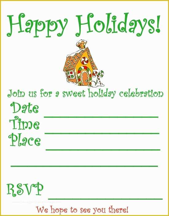 Blank Christmas Invitation Templates Free Of Blank Christmas Party Invitation Templates – Fun for