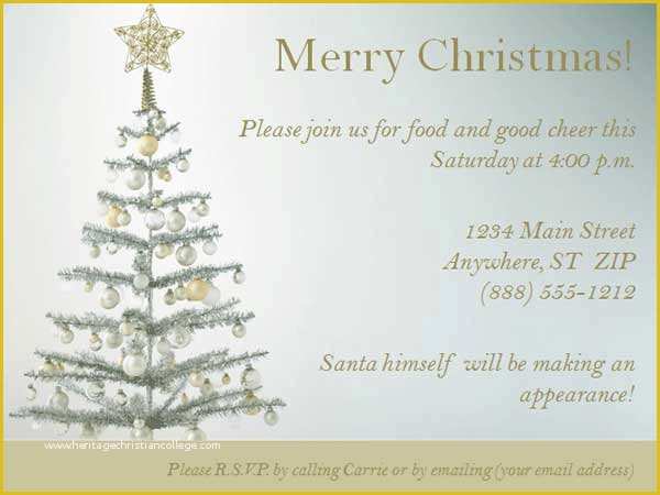 Blank Christmas Invitation Templates Free Of Christmas Party Invitation Templates Free Word