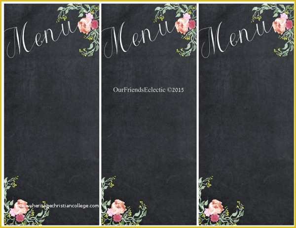 Blank Menu Template Free Of 20 Sample Chalkboard Menu Templates