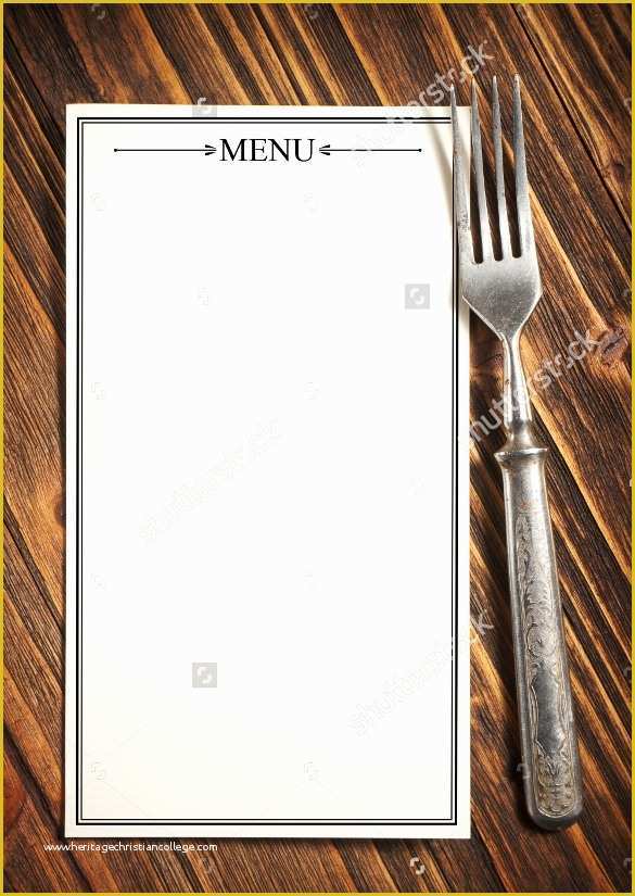 Blank Menu Template Free Of 21 Blank Menus