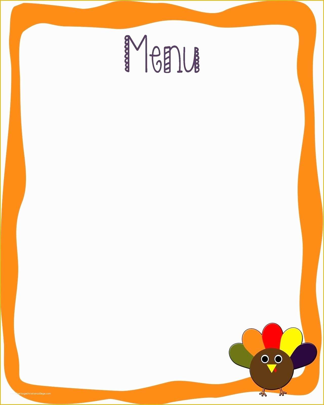 Blank Menu Template Free Of Blank Menu Template for Kids