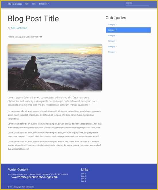 Blog Post Template Free Of 15 Free Material Design Website Templates Xdesigns