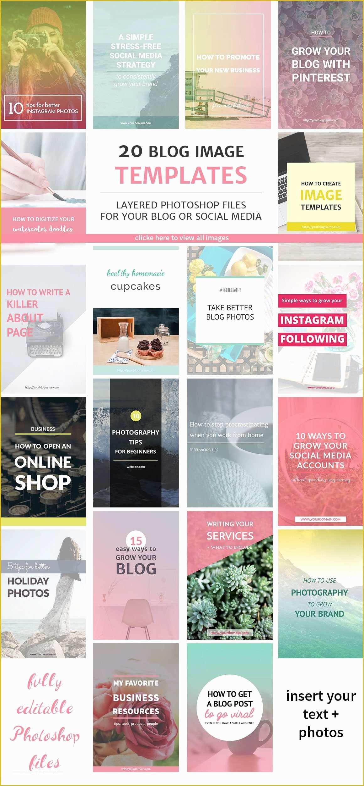 Blog Post Template Free Of 20 Blog Post and Instagram Templates Pinterest Templates