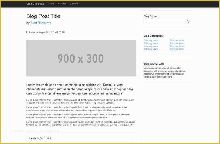 Blog Post Template Free Of 20 Free Bootstrap Blog Templates Xoothemes
