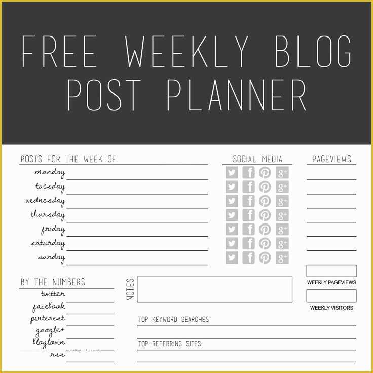 Blog Post Template Free Of Best 25 Planner Template Ideas On Pinterest