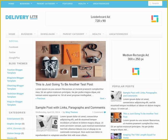 Blog Post Template Free Of Delivery Lite Blogger Template