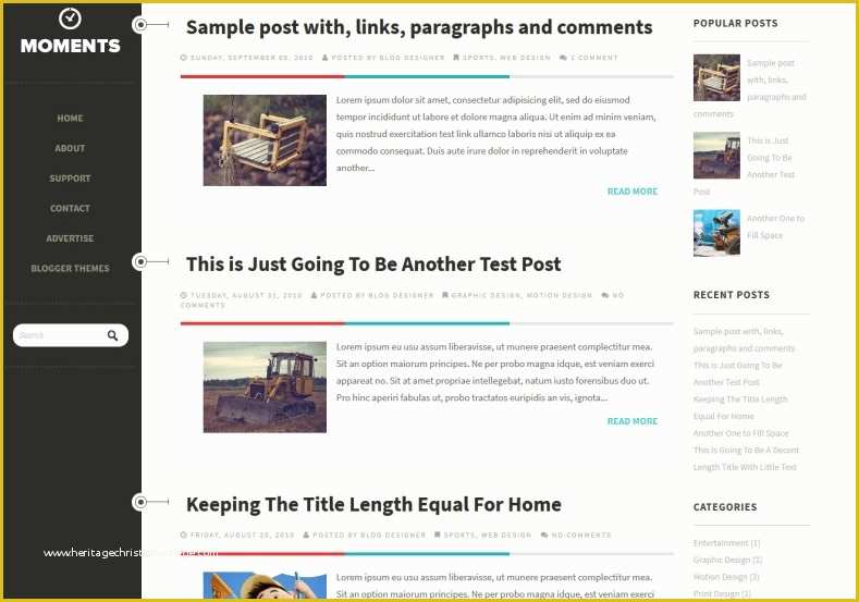 Blog Post Template Free Of Moments Responsive Blogger Template • Templates 2018