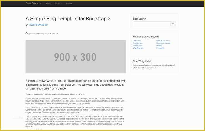 Blog Post Template Free Of Start Bootstrap Unstyled Free Bootstrap Templates and themes