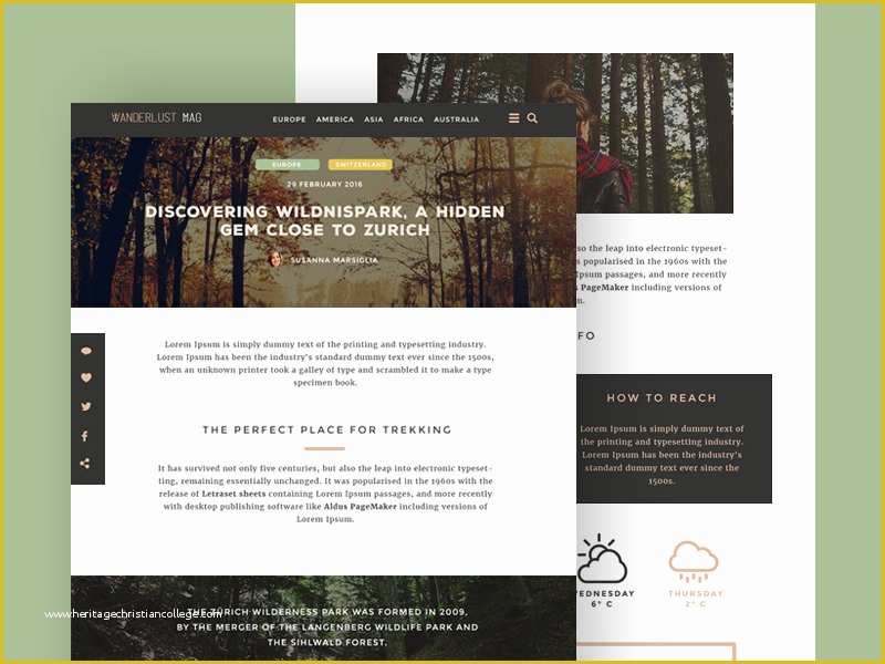 Blog Post Template Free Of Wanderlust Blog Template Freebie Download Shop